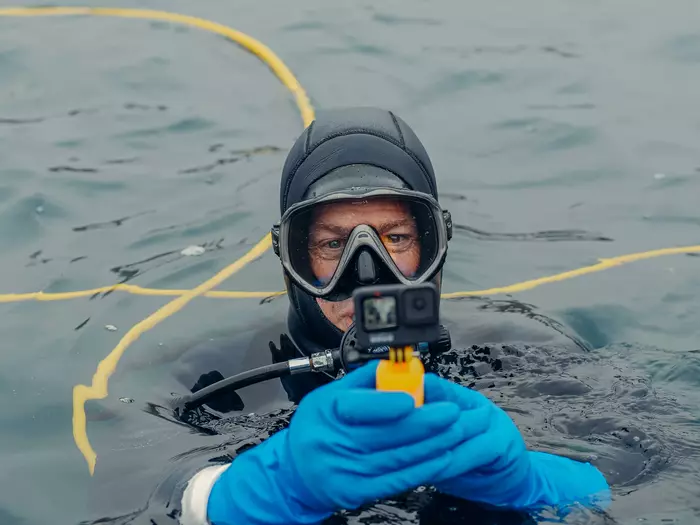 The Hero 10 paired with a third party diving case is a budget friendly option.